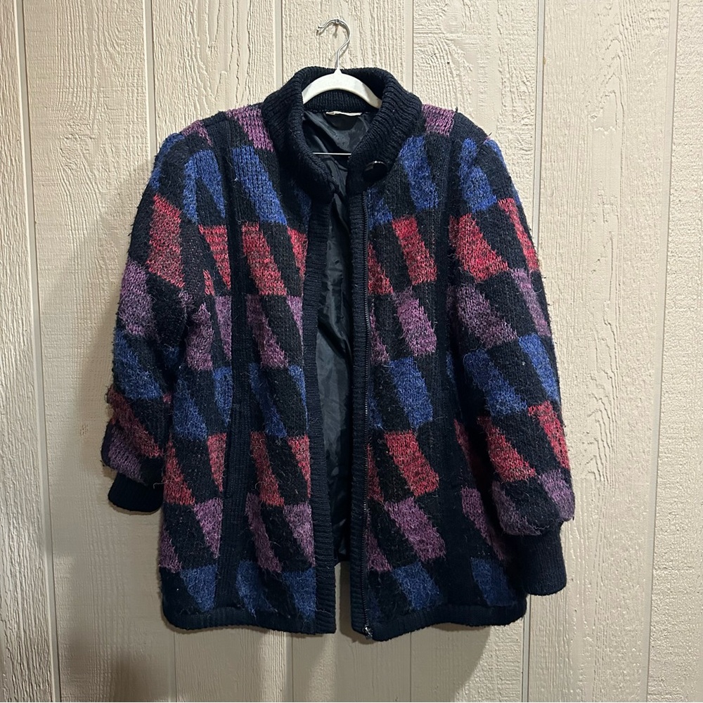 Colorful Geometric Women's Jacket Size L